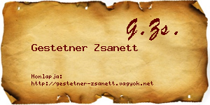 Gestetner Zsanett névjegykártya